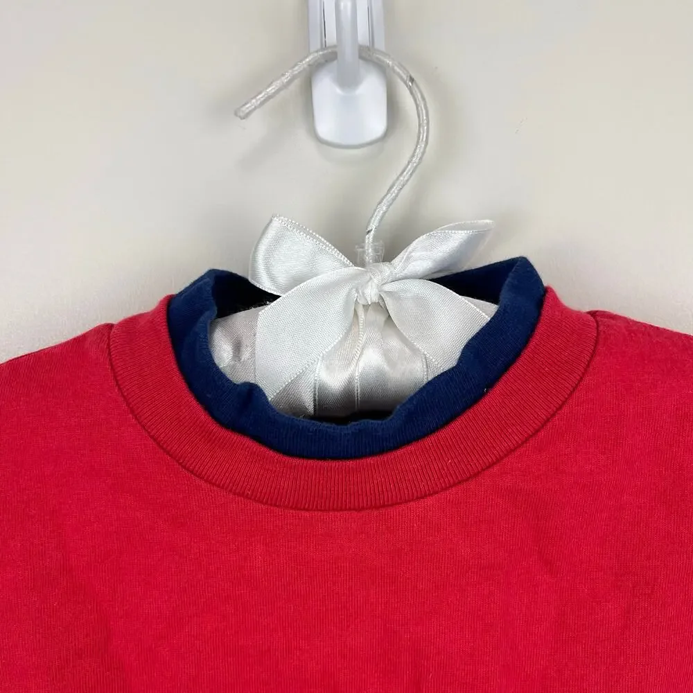 Vintage OshKosh B'gosh Short Sleeve Red Baseball Tee Shirt 12 Months USA
